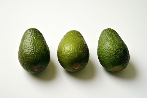 Frische Avocado, einfarbiges Hintergrundbild, generative KI