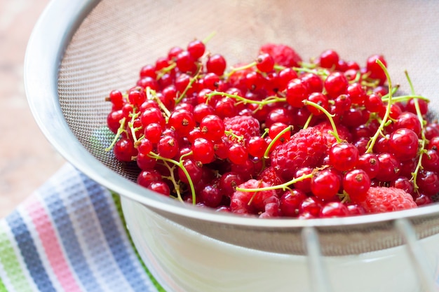 Frische Beeren in einem Sieb