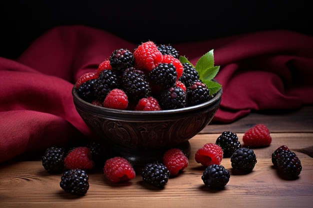 Frische Beeren in farbenfroher Ausstellung