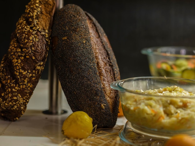 Frische Brötchen im Restaurant