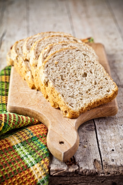 Foto frische brotscheiben