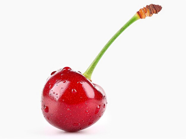 Frische Dewy Cherry auf weißem Hintergrund