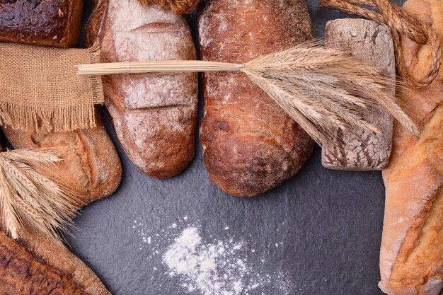 Frische duftendes brot aus den besten weizensorten