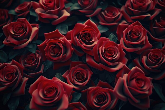 frische dunkelrote Rosen in der Nähe der Textur des Hintergrunds