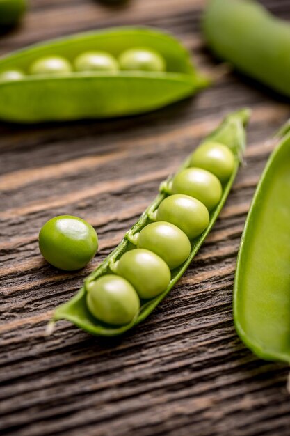 Foto frische erbsenfrucht