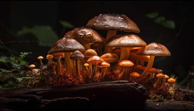 Frische Fliegenpilz-Schönheit in der Natur, erzeugt durch KI