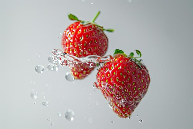 frische Früchte, die im Wasser schwimmen