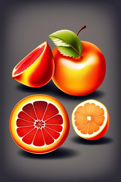 Frische Früchte, isoliert auf Obst-Hintergrund