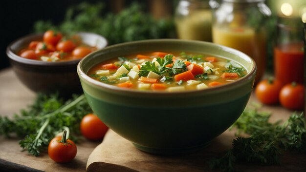 Frische Gemüsesuppe