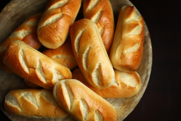 Frische goldene Sandwichbrötchen