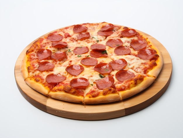 Frische hausgemachte italienische Pizza Margherita mit Büffelmozzarella und Basilikum