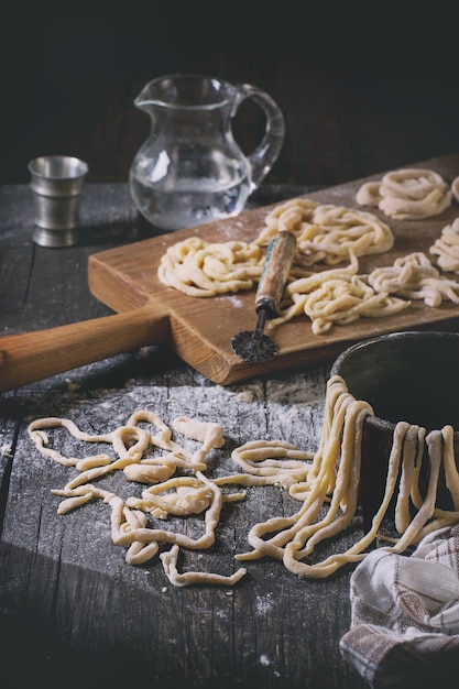 Frische hausgemachte Pasta Pici