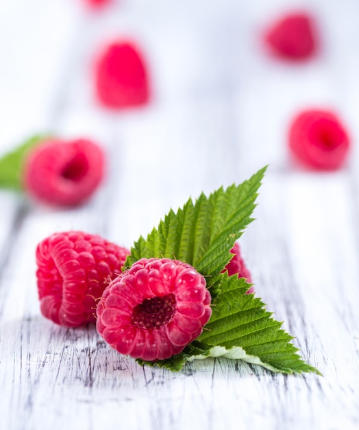 Foto frische himbeeren