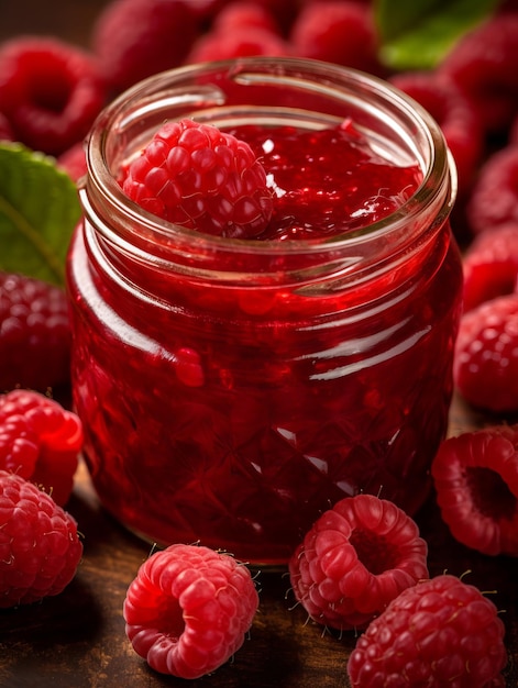 Frische Himbeermarmelade