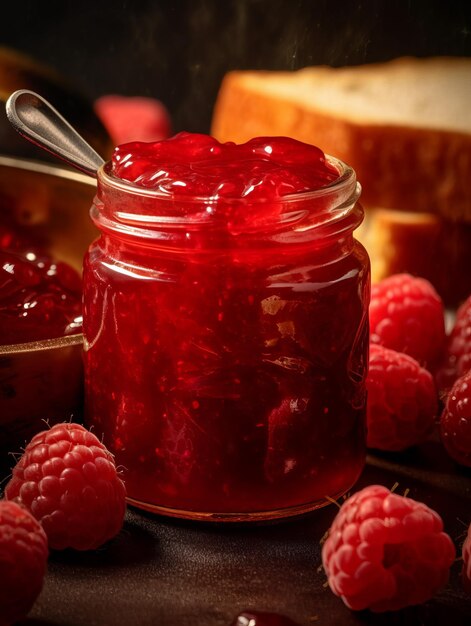 Frische Himbeermarmelade