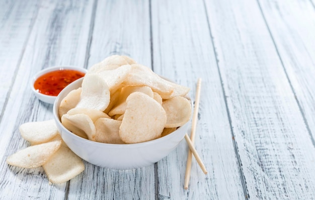 Frische Krupuk Garnelen Cracker