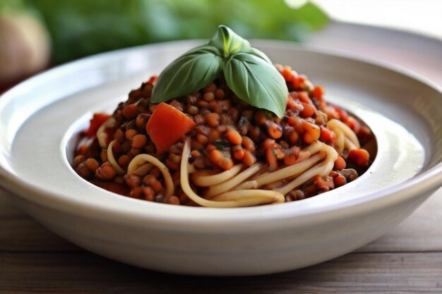 Frische Linsen aus Bolognese vom Garten zum Tisch