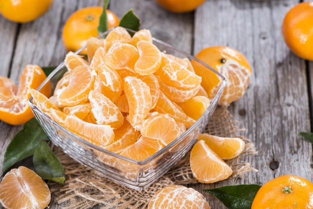 Frische Mandarinenstücke