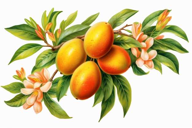 Frische Mangofrüchte Ai generativ