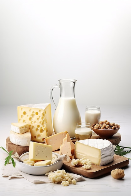 Frische Milchprodukte, Milch, Quark, Käse, Joghurt, Sauerrahm