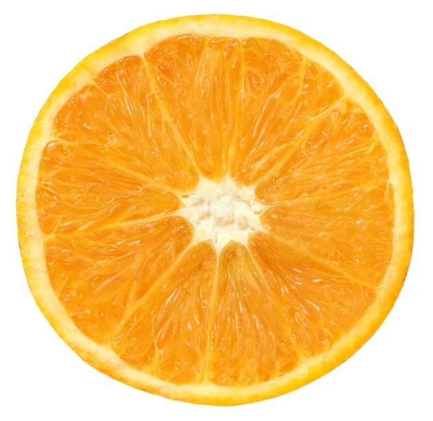 Frische Orange auf weißem Hintergrund