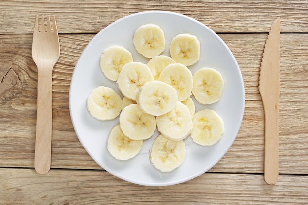 Frische reife Bananenscheiben