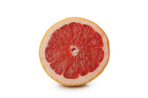 Frische reife Grapefruit lokalisiert auf weißem Hintergrund