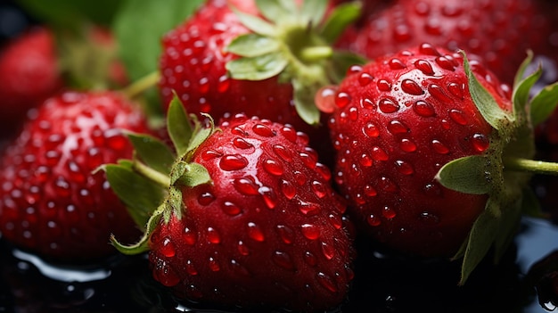 frische reife rote Erdbeeren