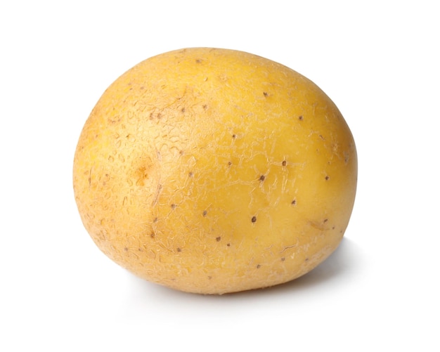 Frische rohe Kartoffel auf weißem Hintergrund