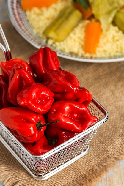 Frische rote Paprika