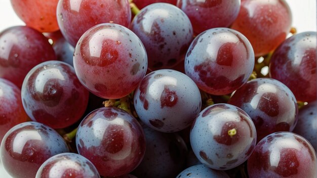 Frische rote Trauben auf weißem Hintergrund