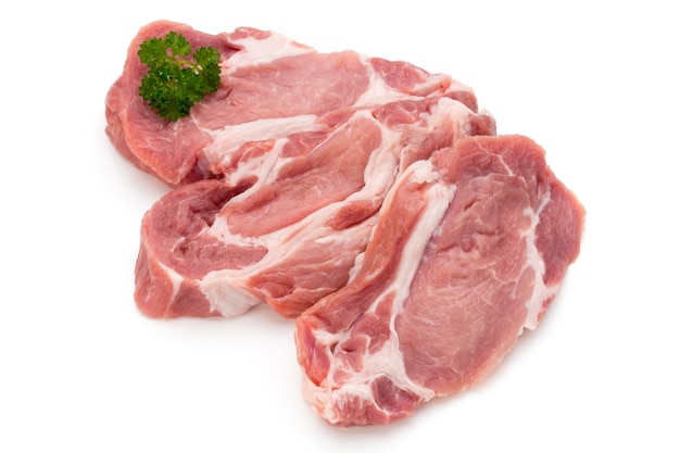 Frische Schweinefleischscheiben