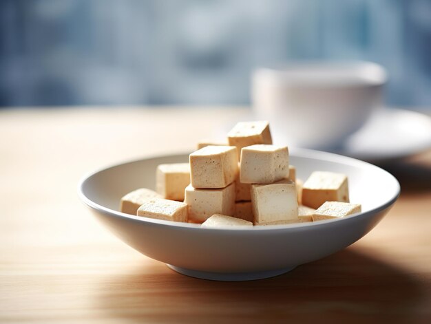 frische Tofu-Stücke