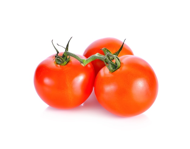 Frische Tomate auf Weiß