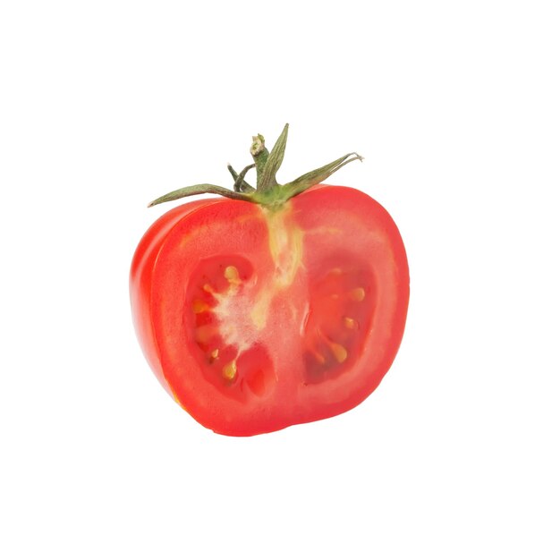 Frische Tomate auf weißem Hintergrund