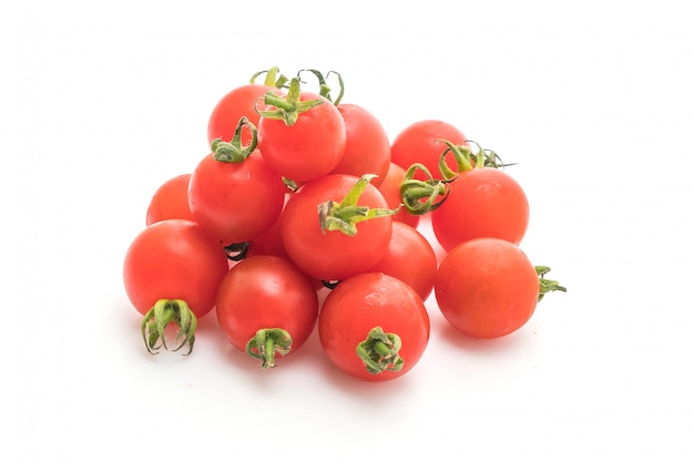 frische Tomaten auf weißem Hintergrund