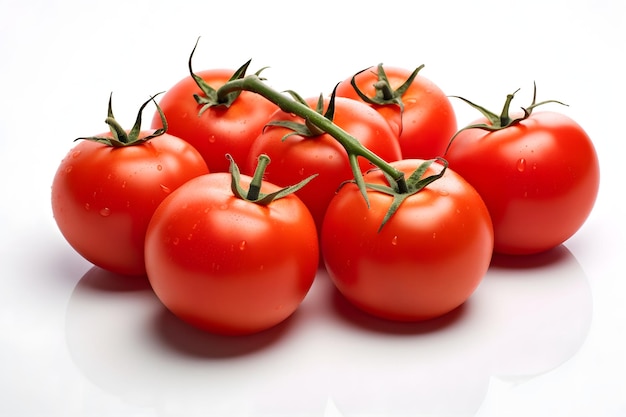 Frische Tomaten auf weißem Hintergrund
