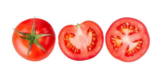 Frische Tomaten auf weißem Hintergrund