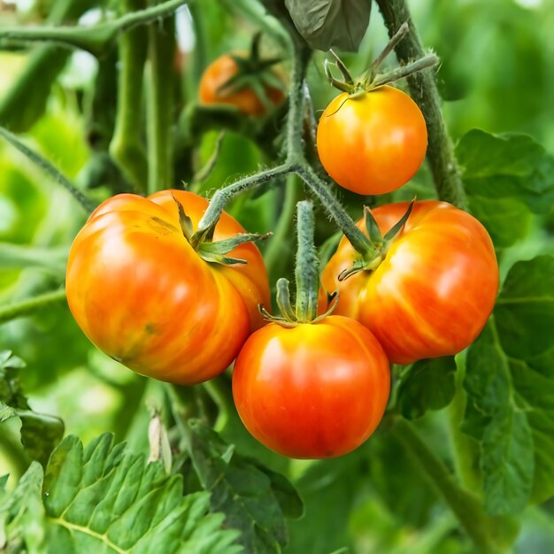 Frische Tomaten aus dem Busch