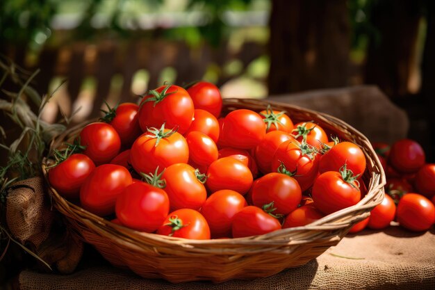 Frische Tomaten, die aus dem Busch gepflückt werden