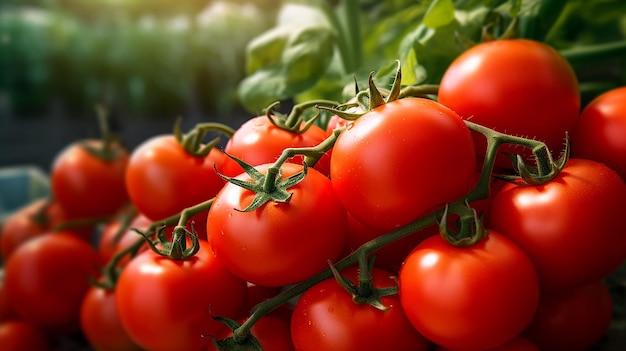 Frische Tomaten im Korb mit weißem Hintergrund