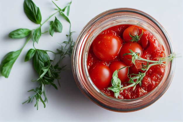 Frische Tomatensauce auf dem Tisch