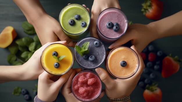 Foto frische und gesunde smoothies