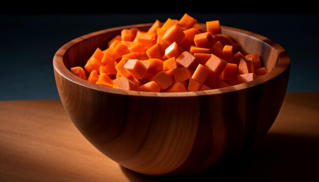 Frische und Natur in einer gesunden vegetarischen Mahlzeit, die von KI generiert wurde