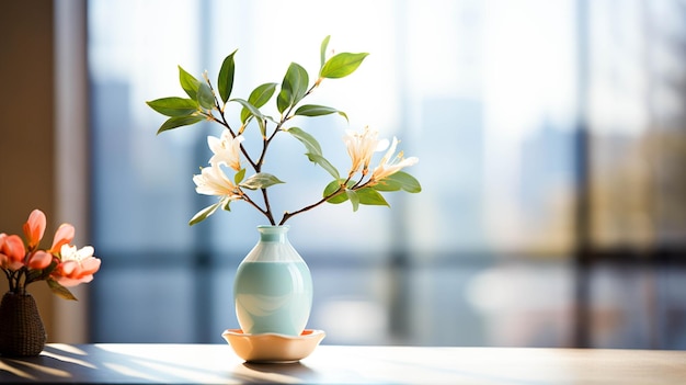 Frische und Schönheit in der Natur, eine einzelne Blume in einer Vase