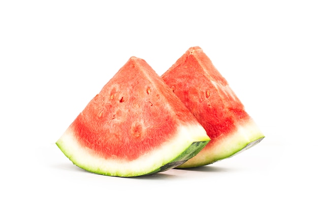 Frische Wassermelone gesetzt auf Weiß