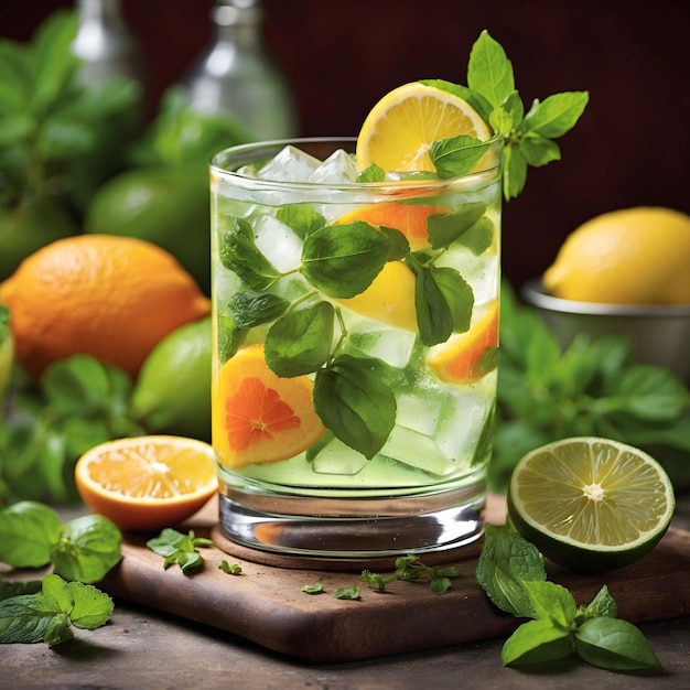 Frische Zitrusscheiben für einen gesunden Mojito