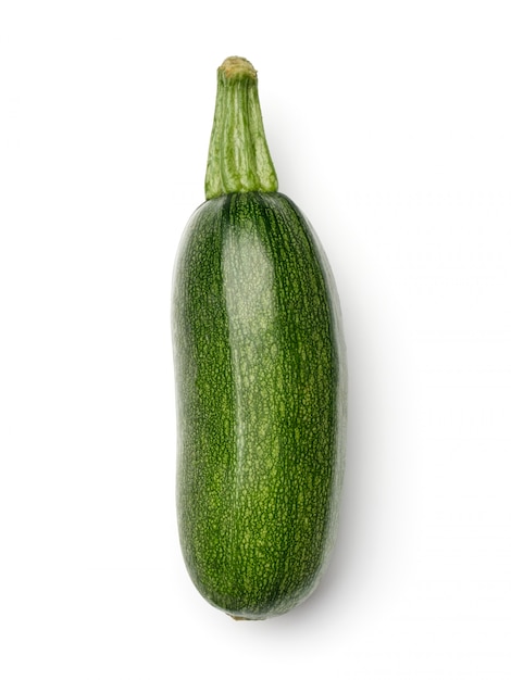 Frische Zucchini lokalisiert auf einem Weiß. Draufsicht