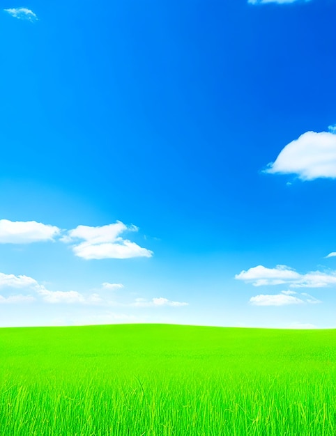 Frischer blauer Sommerhimmel und Gras in der Nähe der Natur Hintergrund