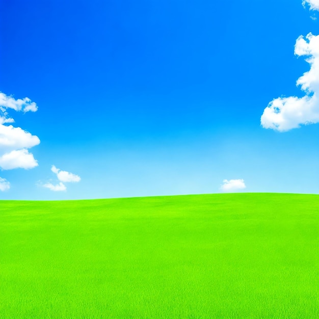 Frischer blauer Sommerhimmel und Gras in der Nähe der Natur Hintergrund